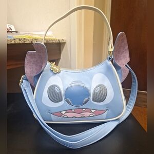 LOUNGEFLY Disney Lilo & Stitch Aloha Floral Stitch Crossbody Bag Embroidered 3D